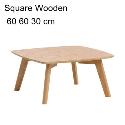 Твердый деревянный чайный столик окно низкий стол спальня Маленький журнальный столик гостиная прямоугольный японский стиль Азия стиль мебель - Цвет: Square 60 60 30 cm