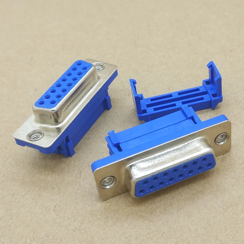 5pcs DB15 15 Pin Female Parallel IDC Crimp Connector for Flat Ribbon