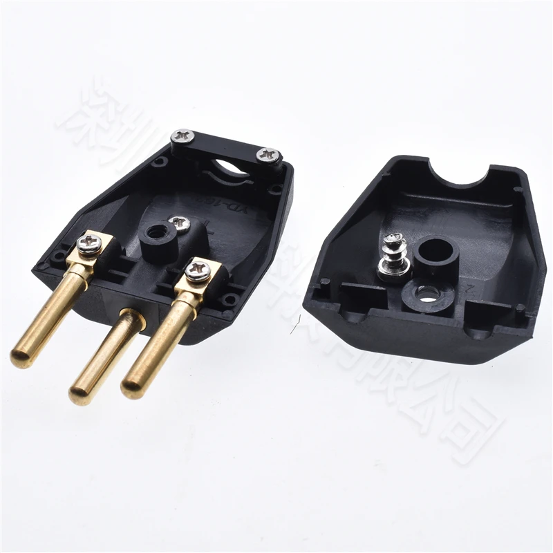 Pure Copper Power Cord Plug 250V 10A Brazil Standard Electrician Assembly Power Plug Detachable Wiring Switzerland CE Rohs Power Plug Socket