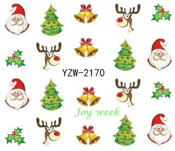 

Water sticker for nails art all decorations sliders merry Christmas adhesive nail design decals manicure lacquer foil polish