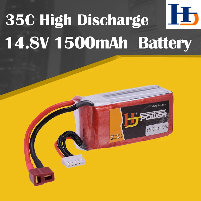 

HJ 7.4V 11.1V 14.8V 1500mAh 35C 2S Lipo Battery T Plug High Discharge Powerful for RC Drone Car Boat Quadcopter RC Model
