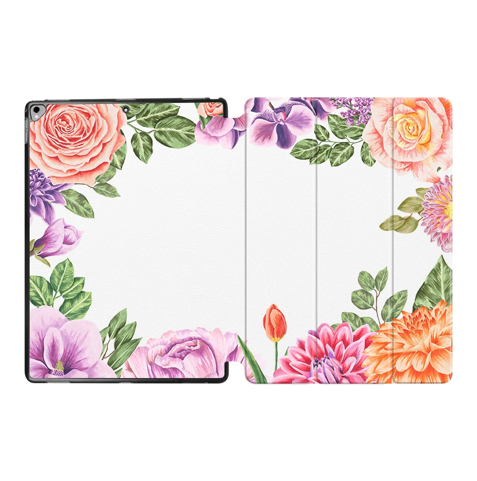 MTT Flower чехол для планшета для iPad Pro 12,9 '' из искусственной кожи откидная подставка смарт-чехол защитный чехол A1584 A1652 A1670 A1671 - Цвет: IP07