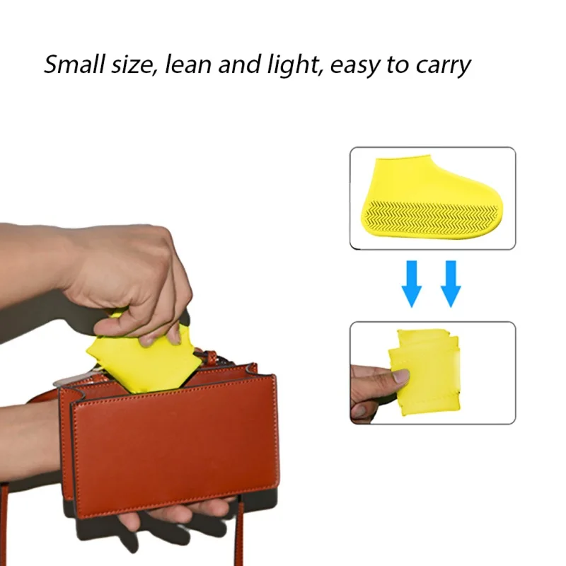 Резиновые дождевые Чехлы для обуви 1 пара Многоразовые водонепроницаемые Нескользящие практичные резиновые дождевые Чехлы для обуви