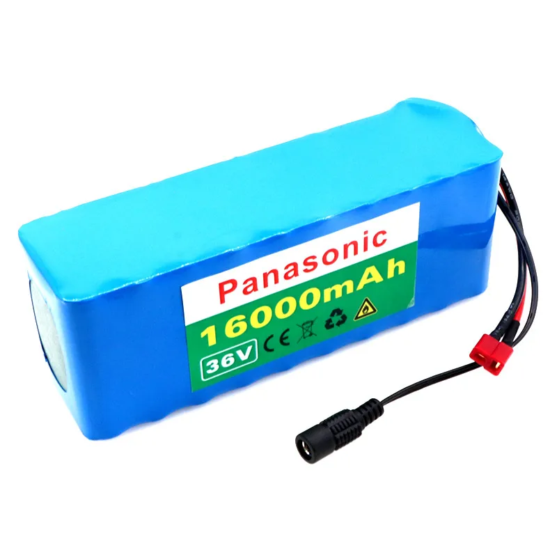 Panasonic 36V 16Ah 10S3P 18650 Rechargeable Battery Modified Bikes Electric Vehicle Battery Charger li-lon Battery 42V2A charger