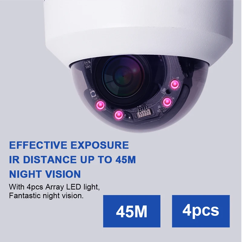 PTZ IP камера наружная 5MP 1080P POE IP камера 2,8-12 мм H.265 купольная камера ONVIF Обнаружение движения для PoE NVR