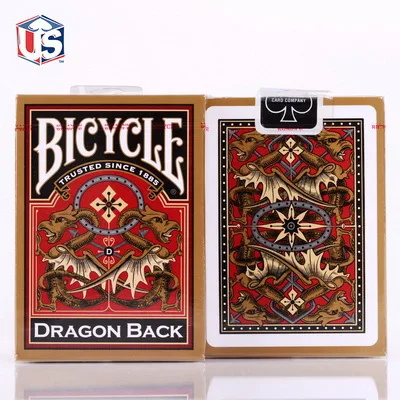 Американский импортный велосипед, золотой двойной китайский драконы, задний велосипед, золотой играющий дракон, карточный велосипед, бренд