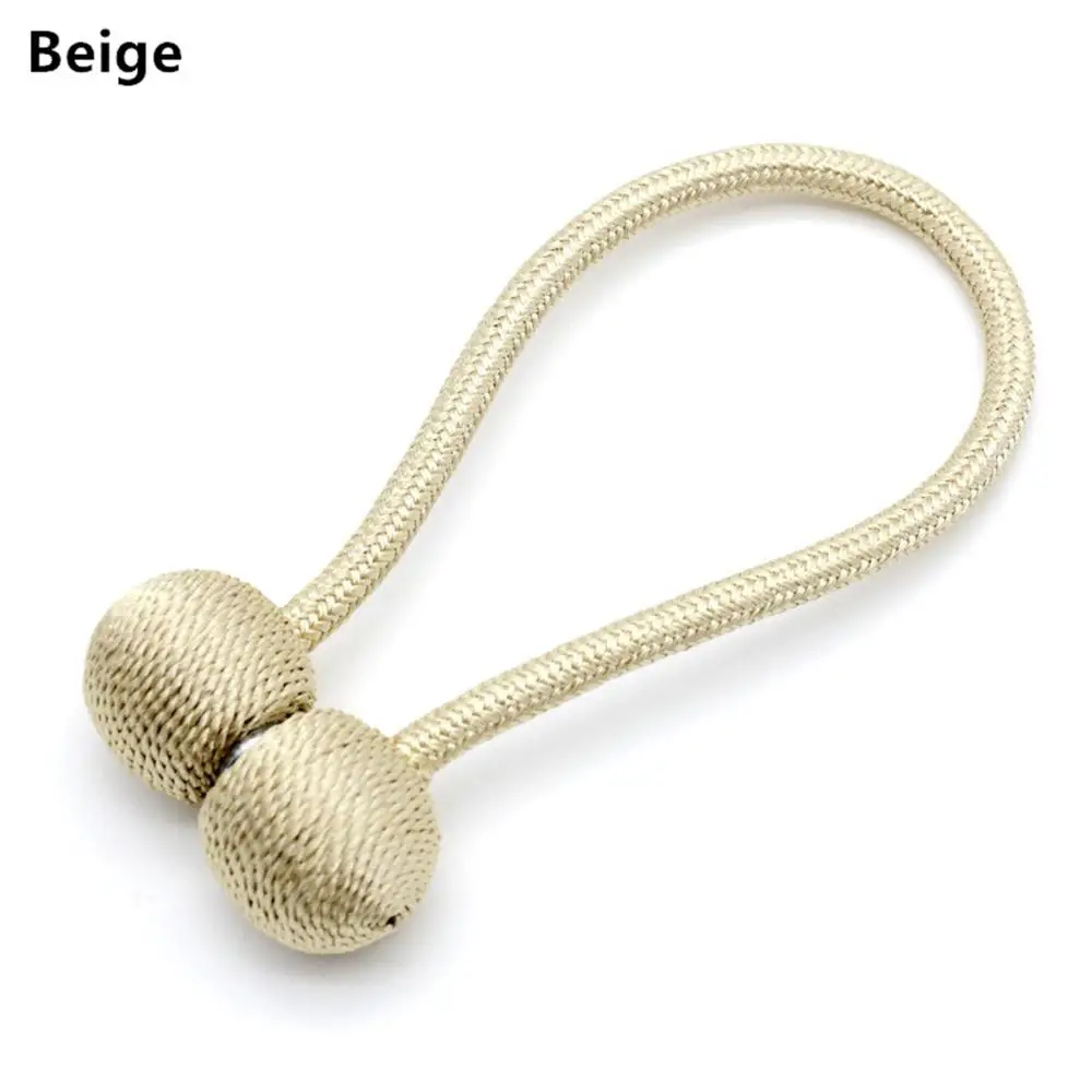 beige Магнитный держатель для штор, крючки с застежкой, декоративные аксессуары для дома - Цвет: beige
