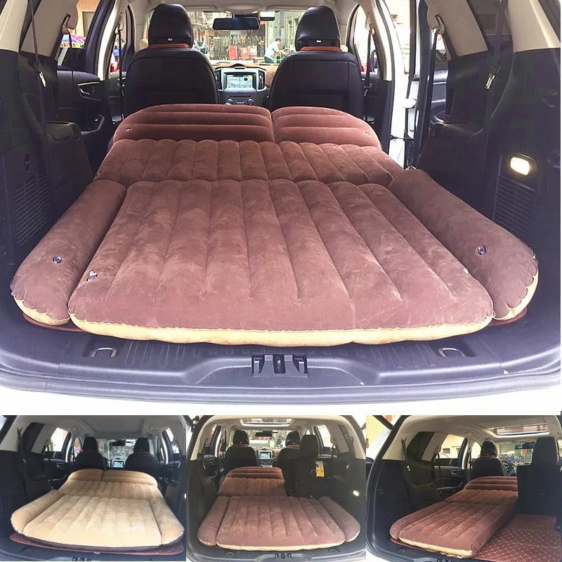SUV Trunk Inflatable Car Mattress Flocking Portable Padded Inflatable Cushion Sexy Car Travel Bed Child Lover Mattress