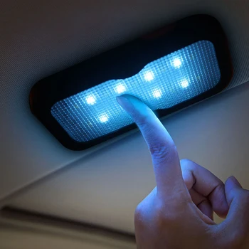

LEEPEE 1PCS 2 Modes Car Reading Light Vehicle Roof Ceiling Lamp Magnet Dome Light Universal Car-styling