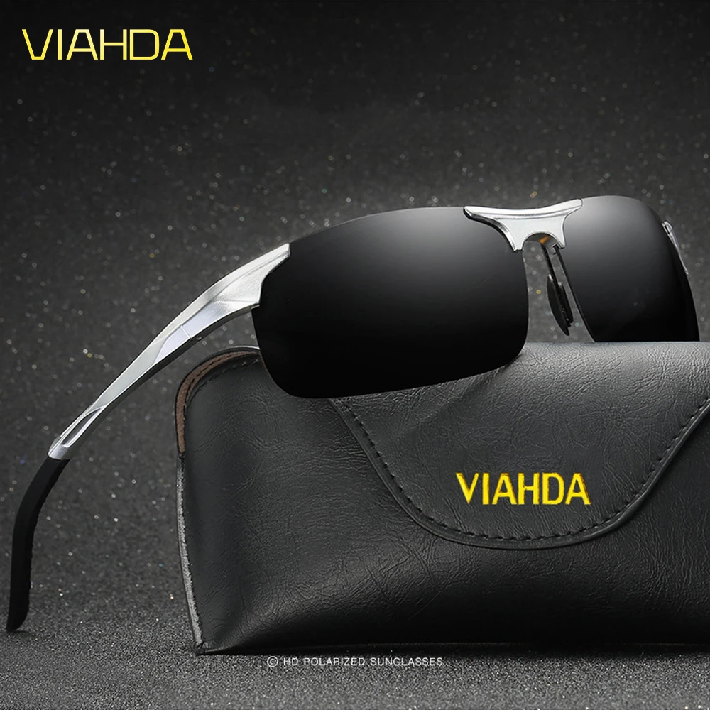 

VIAHDA Classic Designer Polarized Retro Big Brand Men's Sun Glasses Driving Fishing Men gafas de sol hombre