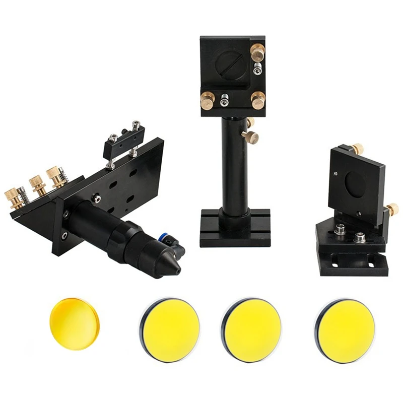 

Co2 Head Set Mounting Holder + 1pc Focusing Lens + 3pcs Si Reflective Mirrors For Engraver Cutting Machine Parts