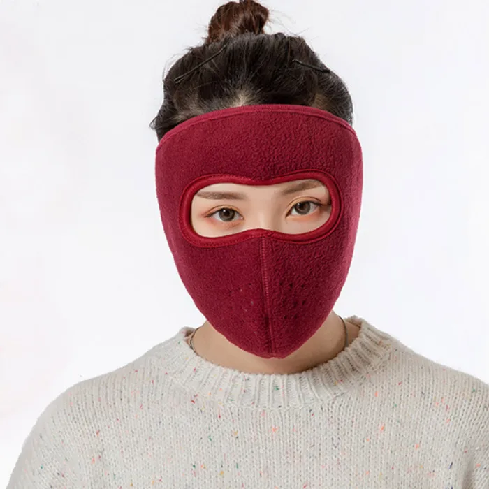 Ветрозащитная плюшевая маска для женщин и мужчин, сохраняющая тепло, дышащие маски для зимних видов спорта, езды на велосипеде, бега-MX8