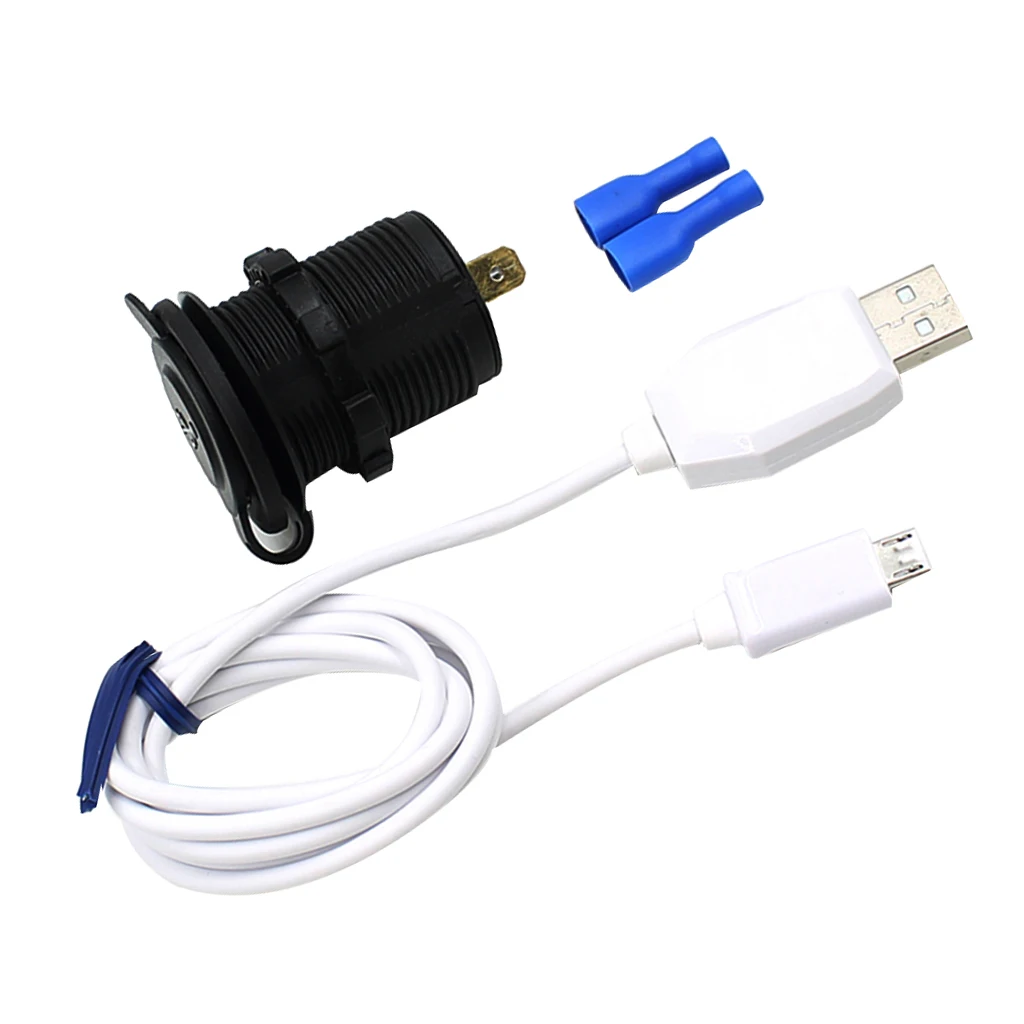 Мотоцикл Водонепроницаемый прикуриватель с USB зарядным устройством для телефона светодиодный вольтметр
