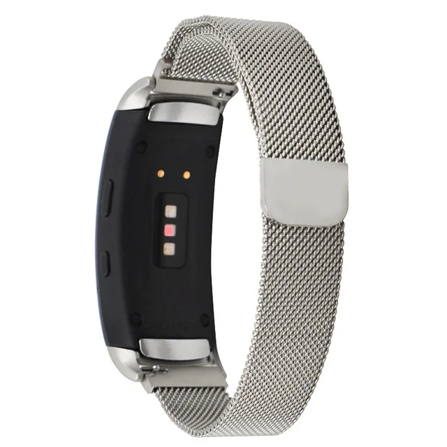 siver Миланский сменный ремешок для наручных часов ремешок для samsung gear Fit2 fitSM-R365 gear Fit 2 Pro Смарт Браслет аксессуары - Цвет: siver
