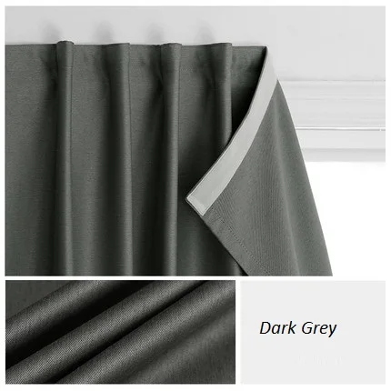 Modern Magic Paste Curtain Solid Color Tulle Door Window Drape Panel Sheer Velcro Grey Bedroom White Dormitory Blackout Cortinas