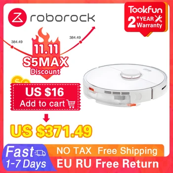 

Roborock S5 MAX Robot Vacuum Cleaner Robot With WIFI APP For Home Update S50 S55 Smart Planned Washing Mopping 2Kpa