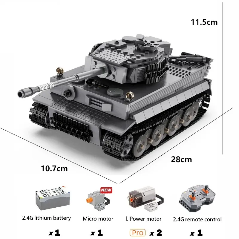 925pcs Building Blocks RC Tank ToyHigh Simulation RC Assembly Military Tank Brick Weapon Kid intelligence Learn toy For Boy Gift 3