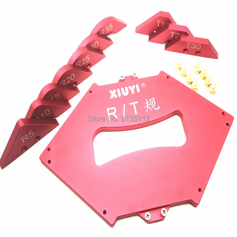 Aluminium Alloy Router Table Corner Jig Radius Chamfer Profile Template