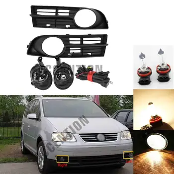

For VW Touran 2002 2003 2004 2005 2006 Car-styling Front Bumper Fog Lamp Fog Light Wire Harness Fog Lamp Grille Cover
