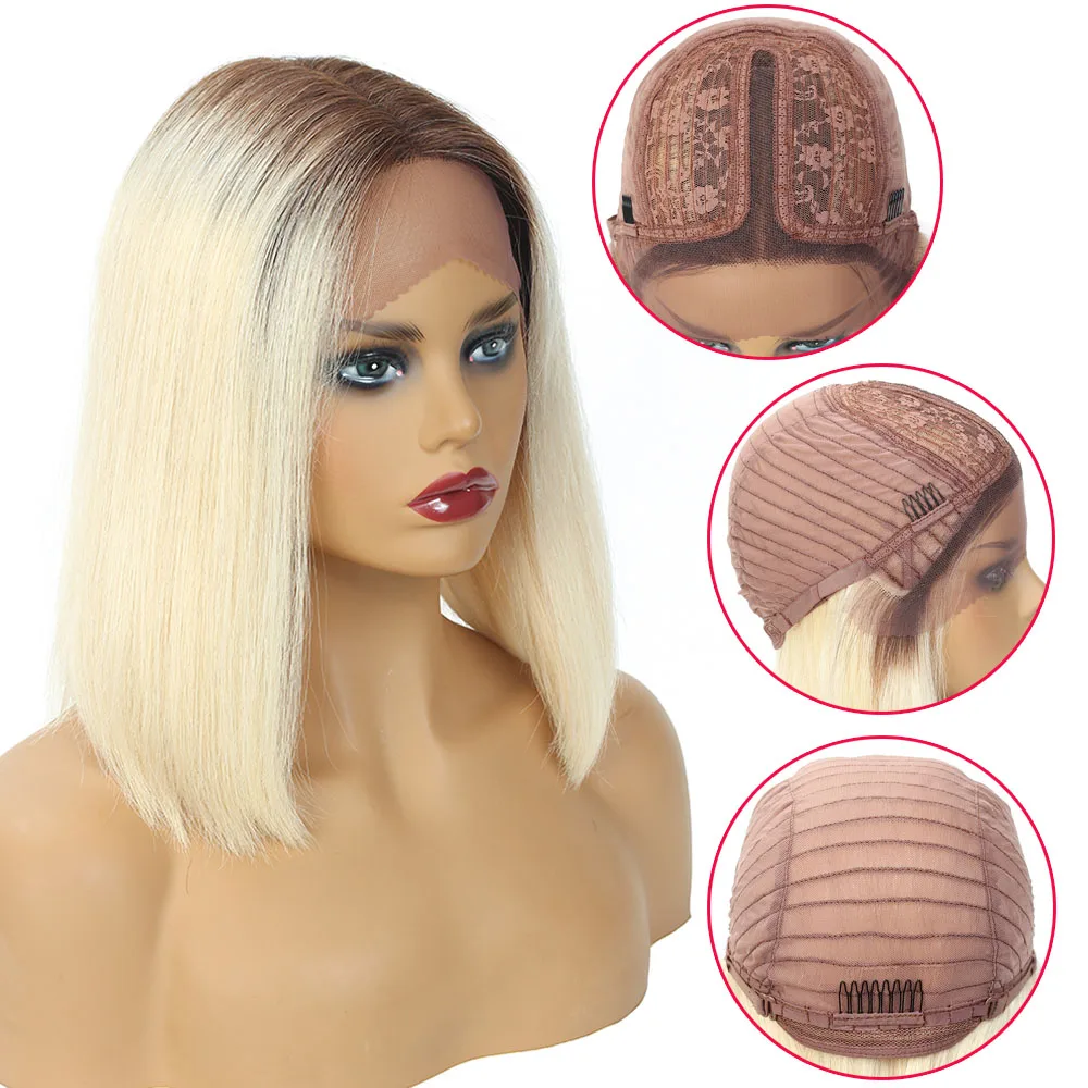 Шоколадные каштановые человеческие волосы парики Remy бразильские объемные волнистые парики шнурка спереди ручной работы короткие парики для женщин 12 дюймов
