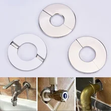 2pcs Water Pipe Covers Stainless Steel Wall-mounted Water Pipe Cover Accessories