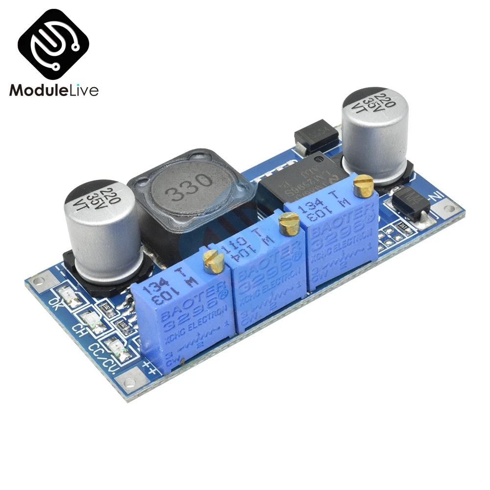 LM2596 Шаг вниз Питание модуль DC-DC 7 V-35 V до 1,25 V-30 V 3A Регулируемый Напряжение регулятор конвертер Светодиодный драйвер для Arduino