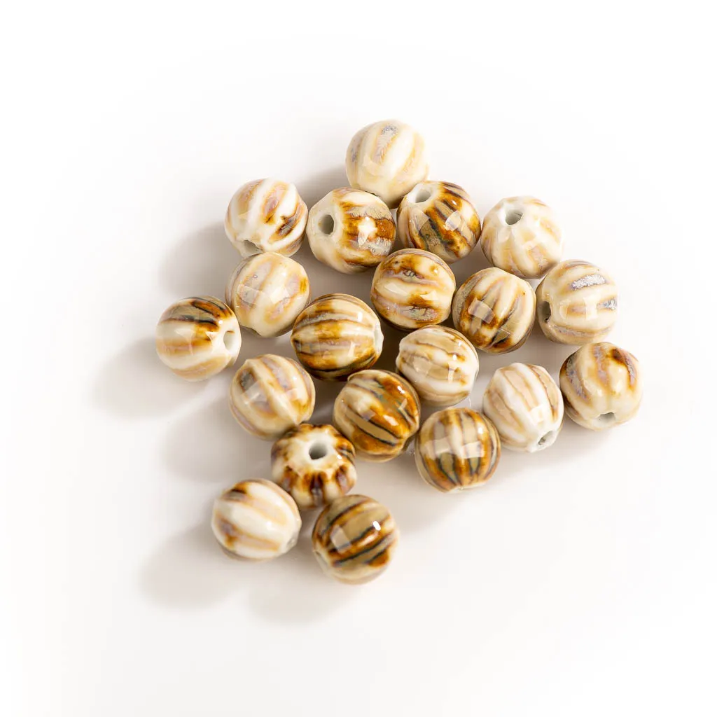 Ceramic Beads Jewelry Accessories Small Watermelon Spherical Ceramic Beads DIY 11#20pcs