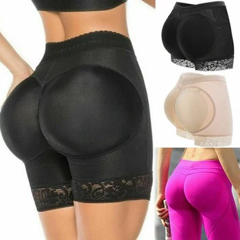 

Womens Padded Butt Lifter Underwear Body Shaper Hip Enhancer Shapewear Shorts Seamless Lace Breathable Booty Panty