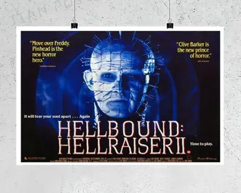 

NJ343 HELLBOUND HELLRAISER II 2 Movie Horror Pinhead CenobiteÂ† Wall Sticker Silk Poster Art Home Decoration