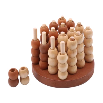 

Creative Classic IQ Wood Puzzle 3D Wooden Board Game for 2 Players Brain Teaser Game Educational Toys for Children/Adults