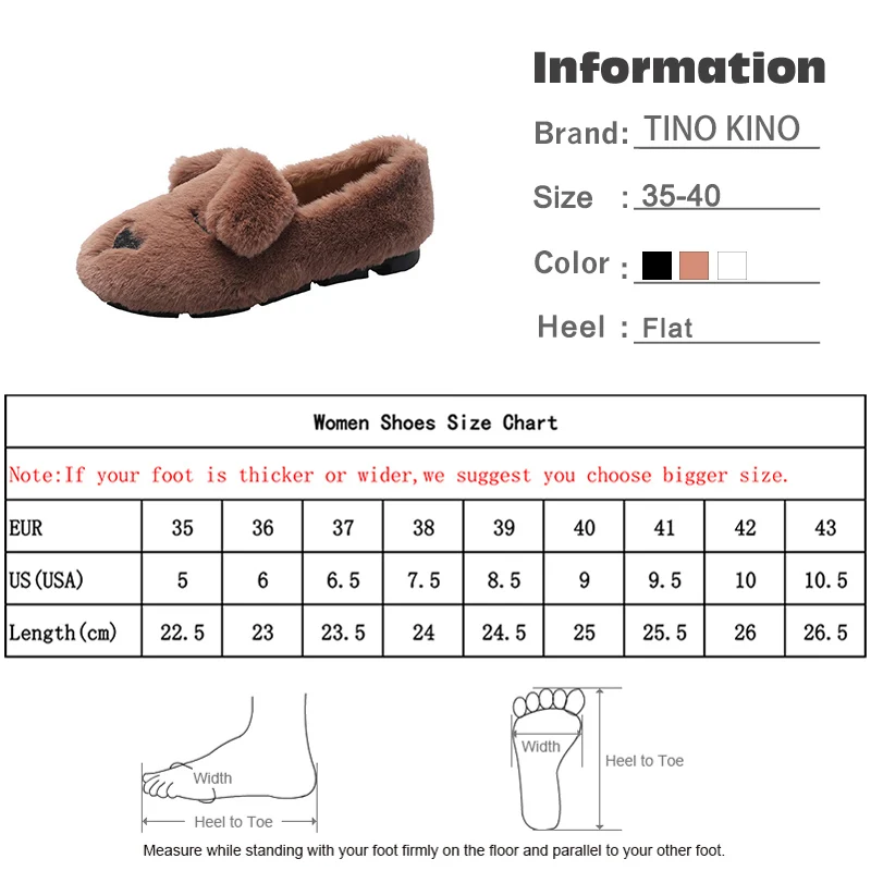 TINO KINO/женские зимние лоферы на плоской подошве; теплая плюшевая обувь без застежки; женская повседневная обувь с изображением животных; женская хлопковая обувь; женская обувь