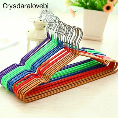 Clothes Hanger Storage Hanger 10/20pcs/lot 40cm Non-Slip Metal Shirt Trouser Hook Hanger PVC Plastic And High Manganese Steel Hangers for Clothes Racks