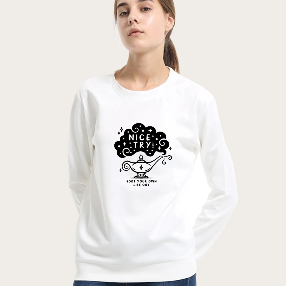 

Women's Sweatshirts with Print Original Graphics Harajuku Vintage Hoodie Streetwear Neck Pullover Feminino Female Literary