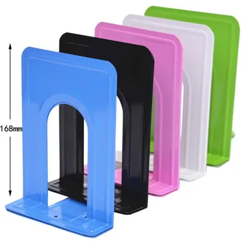 

1 Pair Book Ends Universal Premium Non-Skid Heavy Duty Metal Bookend Pack Stopper For Books Movies CDs Video Games (Small)