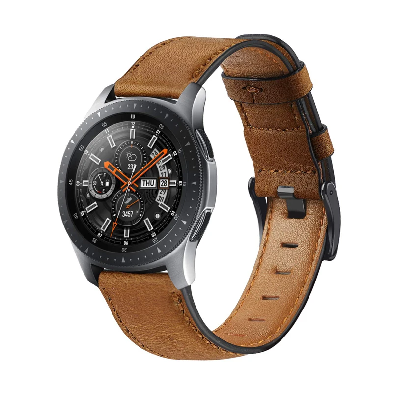 Huawei watch gt ремешок для samsung Galaxy Watch 46 мм gear S3 Frontier amazfit GTR 47 мм ремешок из натуральной кожи браслет аксессуары