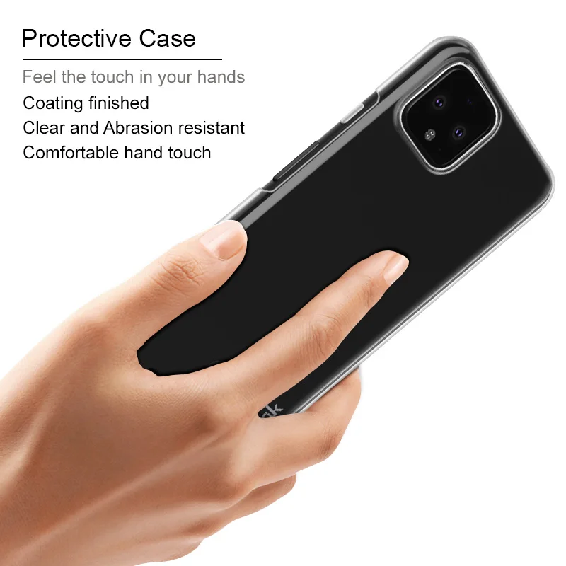Жесткий ПК IMAK Для Google Pixel 4 Чехол Pixel 4 Кристальный чехол 360 Защита прозрачная задняя крышка для Google Pixel4 чехол кожа