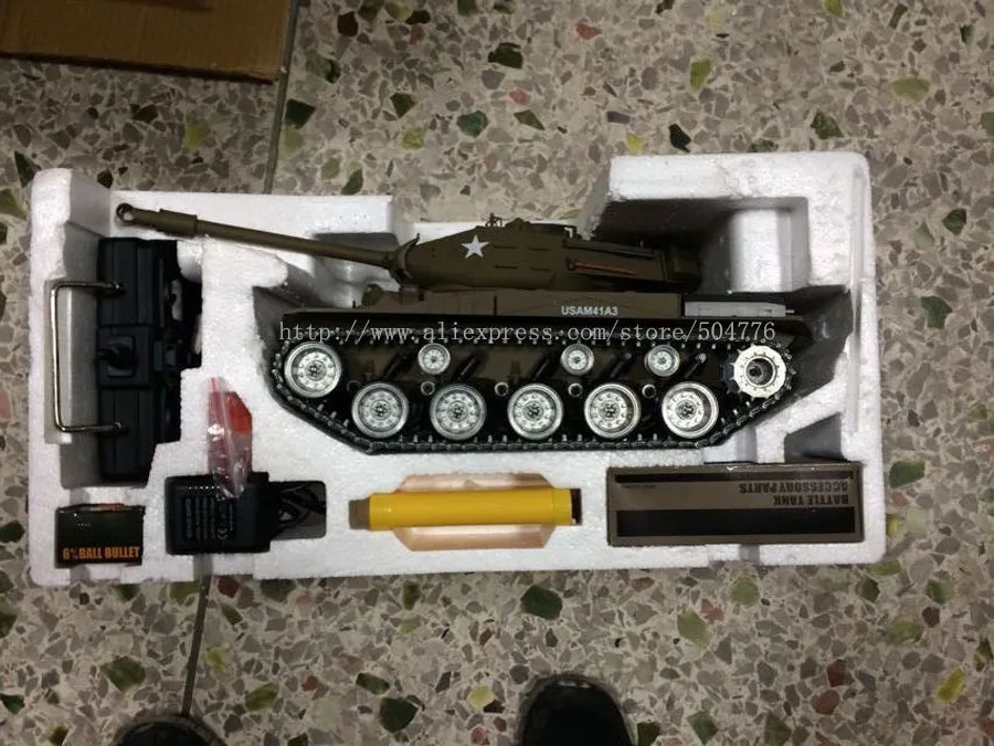 6,0 с инфракрасной боевой системой 1:16 США M41A3 бульдог пульт дистанционного управления боевой танк 3839-1 расширенный металлический Трак металлические колеса