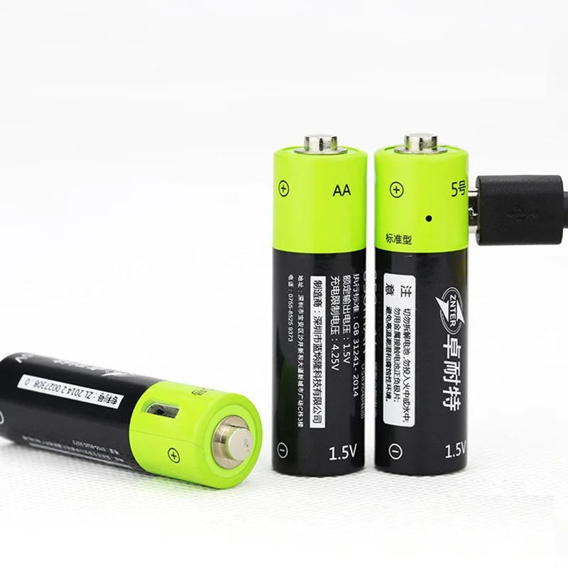 3 шт. AA 1,5 v 1250mAh USB литий-полимерная аккумуляторная батарея, беспроводная мышь игрушечный микрофон литиевая батарейка для камеры