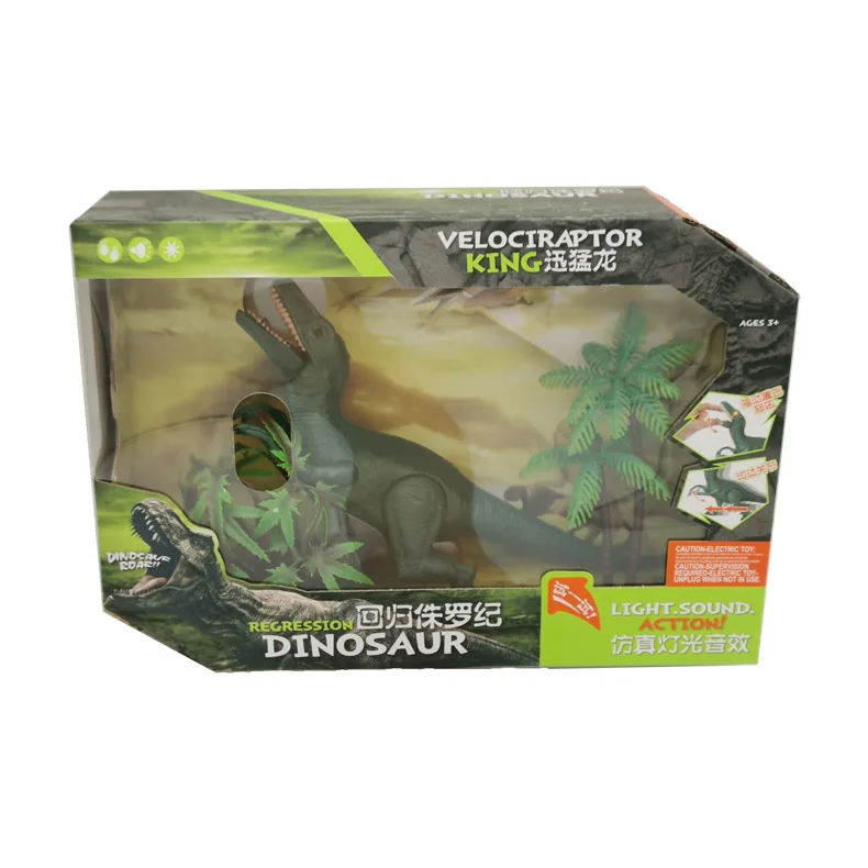 Dragon Dinosaur Model Toy Simulated Animal Set Overlord Lontium Raptors Comeback Jurassic with light