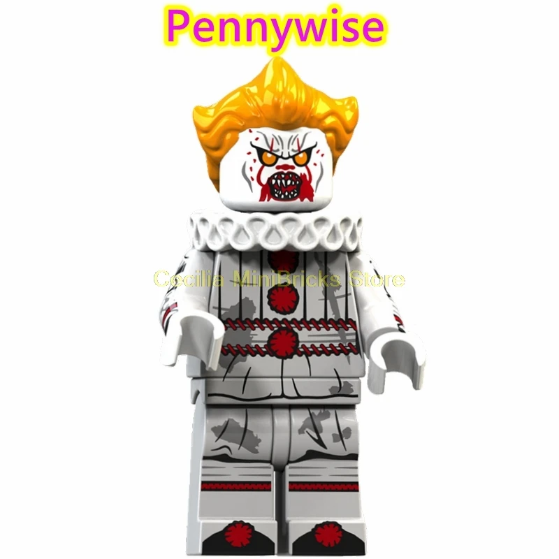 Pennywise Хэллоуин фильм инопланетянин фигура хищника строительные блоки модель капитан Марвел танос игрушки подарок на день рождения лего technic Creator друзья - Цвет: Pennywise