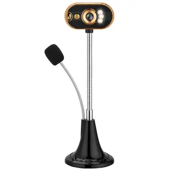 

USB Webcam With Home Office Microphone Night Vision Function Video Camera LED With Microphone For Laptop Notebook Computer