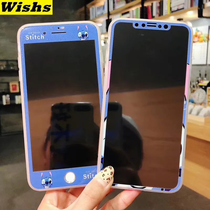 

Cartoon Pattern Curve Edge Fiber Tempered Glass Film For iPhone 11 Pro MAX X XR XS MAX 6 6S 7 8 Plus Screen Protector Full Cover