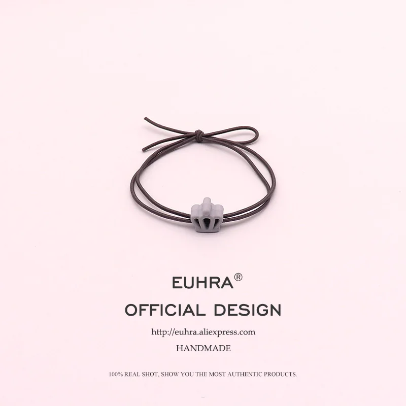 EUHRA 10 цветов ананас пентаграмма Звезда Корона для женщин эластичные резинки для волос Детские резинки высокая эластичность - Цвет: Crown -3