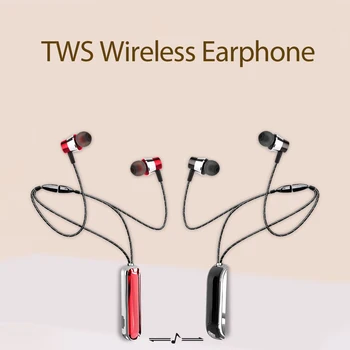 

Wireless Magnetic Bluetooth Headset Halter Earbuds Neck-Mounted Sport Bluetooth Headset Noise Reduction Mic Suitable for Running