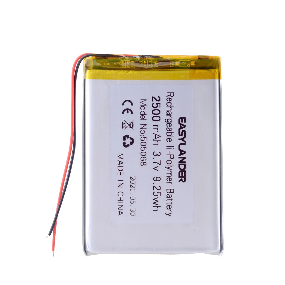 505068 3 7 V 2500mAh литий-полимерный аккумулятор литий-ионная аккумуляторная батарея