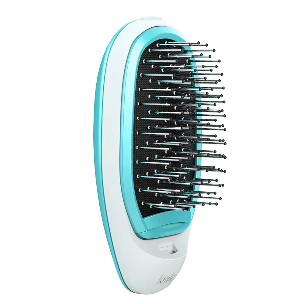 Зеленый Electric Smoothing Massage Brush Comb Portable Electric Hair Ionic Brush Hair Straightener Brush Negative Ion Comb Promotion - Цвет: Зеленый