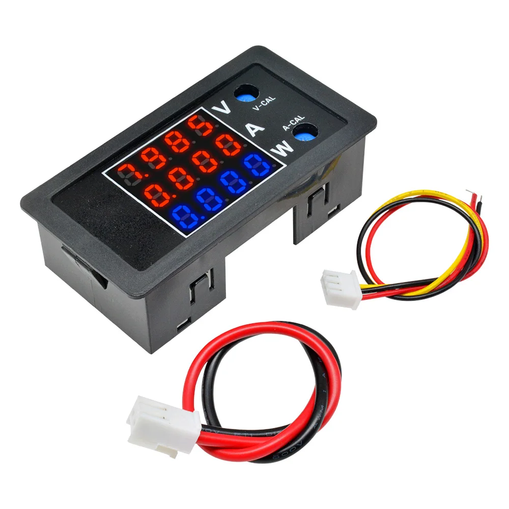 DC 0-100V 10A 1000W цифровой светодиодный Вольтметр Амперметр ваттметр Напряжение ток Питание энергии метр тестер с ЖК-экраном звуковой сигнал тревоги монитор