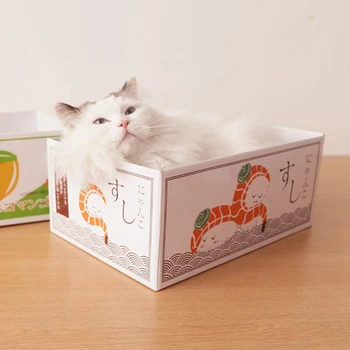 

Pet Cat Toy Scratcher House Bed With Corrugated Paper Durable Beds Mats Funny Kitten Scratching Pad