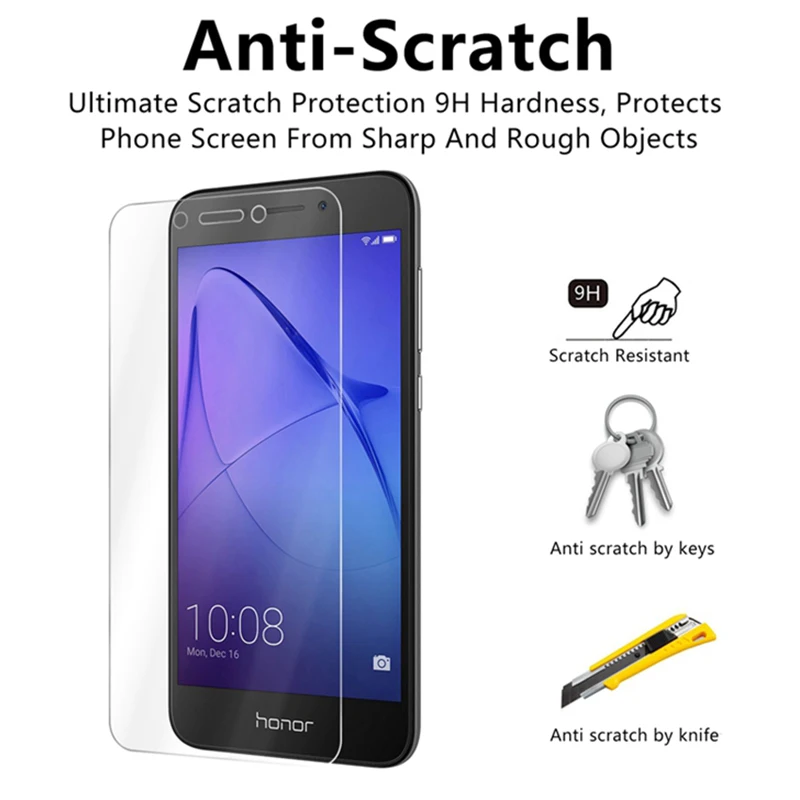 Защитное стекло для Honor 8S 7S закаленное 8X Max 7X 6X 5X 4X 3X 9X Pro 9H HD|Защитные стёкла и