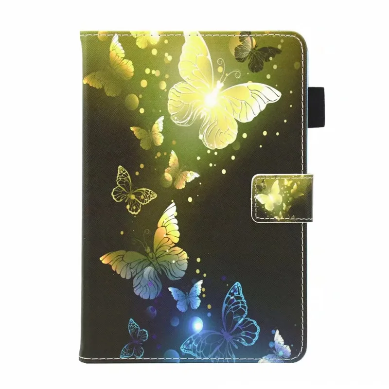Gold butterfly Чехол для iPad Mini, чехол с мультяшным единорогом, пляжный, PU, флип, кожаный чехол, чехол для iPad Mini5 Mini 4 3 2 1, чехол s Funda - Цвет: Gold butterfly